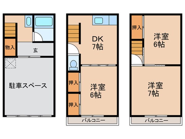 姫島5丁目戸建の物件間取画像